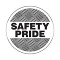 Accuform Hard Hat Sticker, 214 in Length, 214 in Width, SAFETY PRIDE Legend, Adhesive Vinyl LHTL210